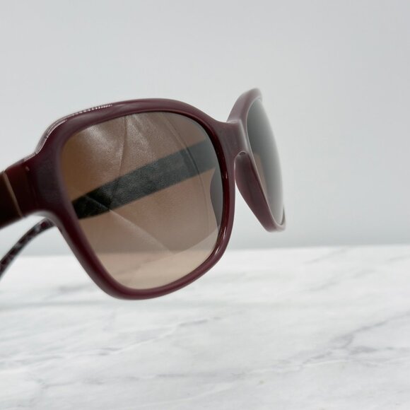 Coach Womens Sunglasses Oxblood Square Brown Gradient HC8232 550913 56 17 140mm - Picture 10 of 10